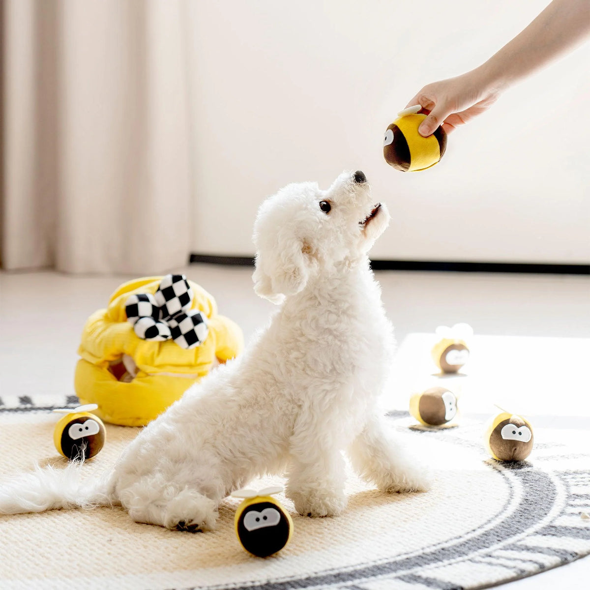 Honey Bee Comb Pet Food Leakage Hiding Toy