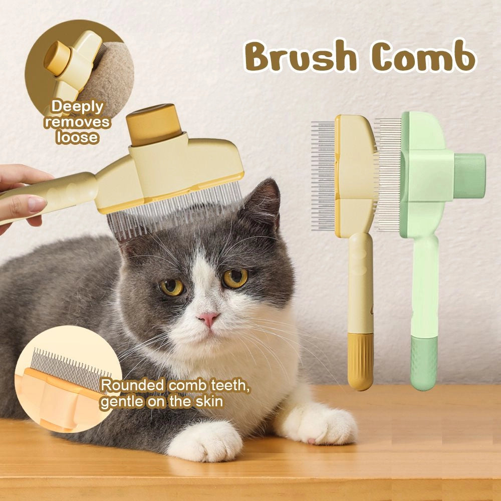 Professional Cat Pet Needled Comb With Release Button