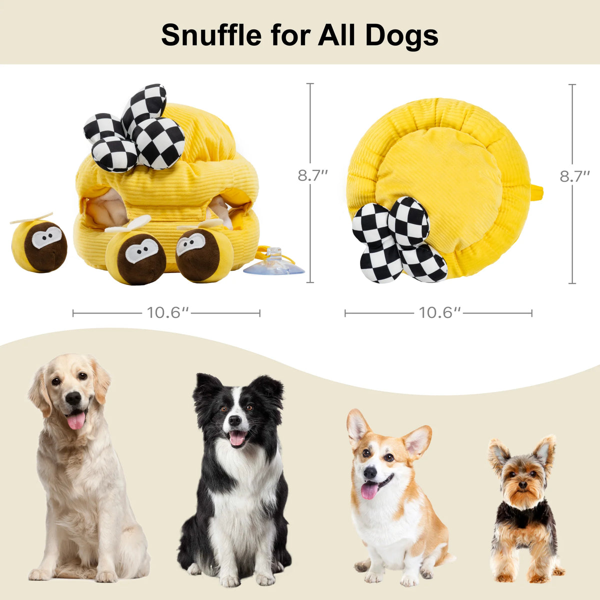 Honey Bee Comb Pet Food Leakage Hiding Toy